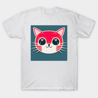 Cartoon cat character icon logo T-Shirt